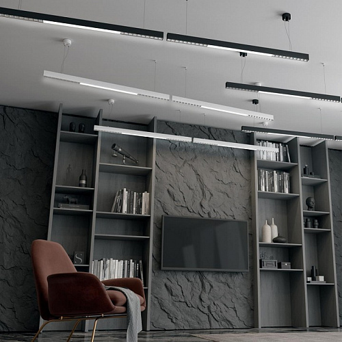 Светодиодный светильник 120 см, 40W, 4000K, Novotech Iter 358870, черный