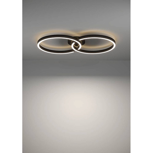 Потолочный светильник Eglo AMANDOLO, 19,5W(LED), 2400lm, L675, B380, H65, алюминий, сталь, черный/пластик, белый
