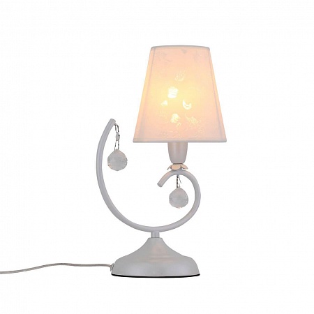 ST Luce SL182.504.01 Лампа настольная Перламутровый белый, Прозрачный/Белый E14 1*40W