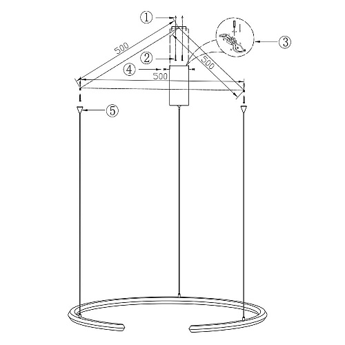 Подвесной светодиодный светильник 20W 3000К MOD276PL-L20W3K белый Motion Maytoni