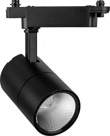 Трековый светодиодный светильник на однофазный шинопровод FERON 30W, 6400К, черный, AL103 32520