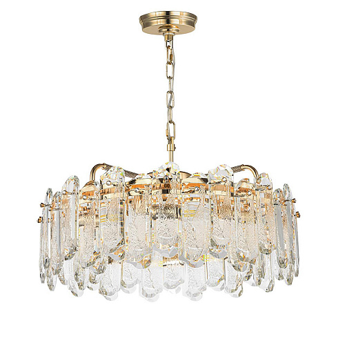 Подвесная хрустальная люстра 10*Е14 5069/10 золото Bullon Odeon Light