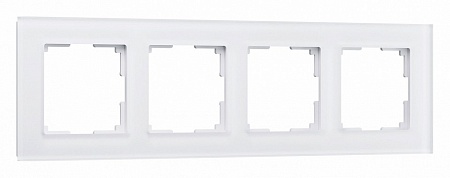 Рамка на 4 поста Werkel Favorit (белый матовый, стекло) W0041105 