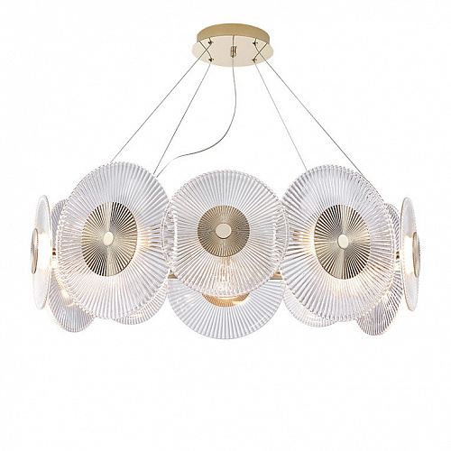 Люстра Clear glass Newport 4540 LED 80W 4548+2/S gold
