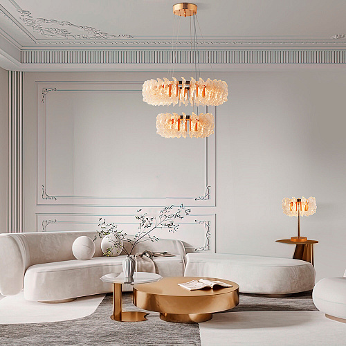 Подвесная светодиодная люстра 69W 4000К 90374/2 золото Farfalla Bogate's