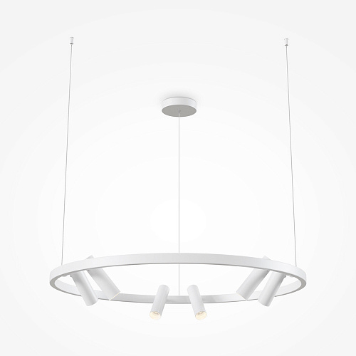 Подвесная светодиодная люстра 90 см, 40W, 3000-4000К Maytoni Satellite MOD102PL-L42WK белый
