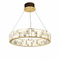 Подвесная хрустальная светодиодная люстра 80W 3700К 5072/80L золото Crossa Odeon Light