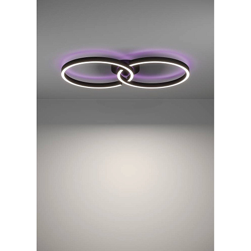 Потолочный светильник Eglo AMANDOLO, 19,5W(LED), 2400lm, L675, B380, H65, алюминий, сталь, черный/пластик, белый