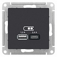 USB Розетка A+С AtlasDesign Карбон ATN001039