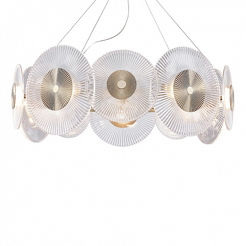 Люстра Clear glass Newport 4540 LED 80W 4548+2/S gold