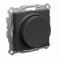 Светорегулятор (диммер) поворотно-нажимной 400 Вт Schneider Electric Atlas Design, базальт ATN001423