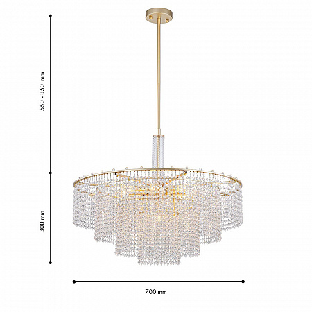 Подвесная люстра Favourite Fringe 40W E14 4762-9P золотой