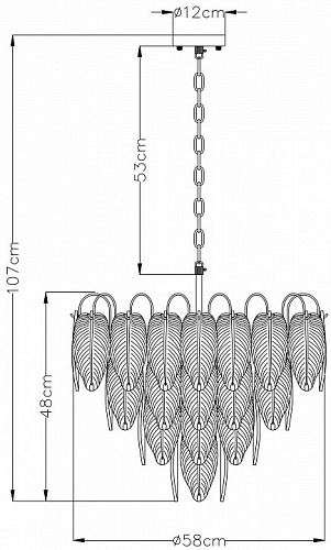 Люстра 58 см Arte Lamp EVIE A4052LM-12SG золото