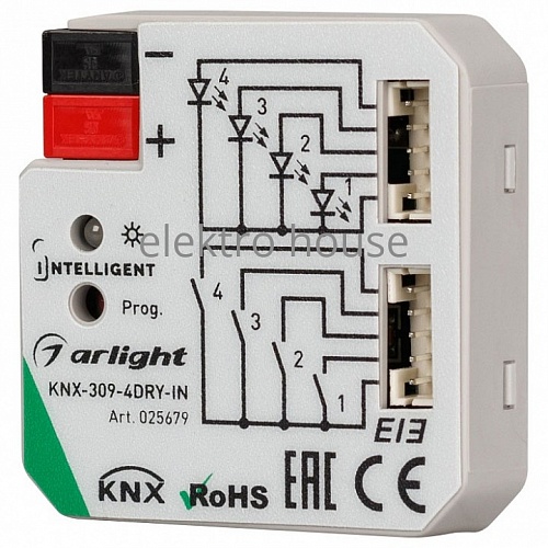 Контроллер штор Arlight Intelligent KNX-309-4DRY-IN (BUS) 025679