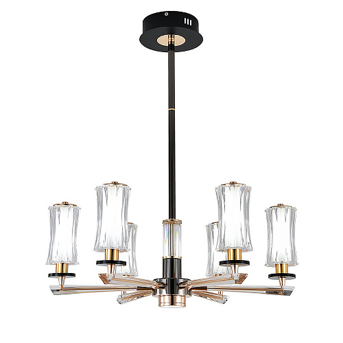Люстра на штанге 65*65*75 см, LED, 60W, 3000К-6000K, Indigo GRANDIOSO V000185L черный, 13038/6R Black