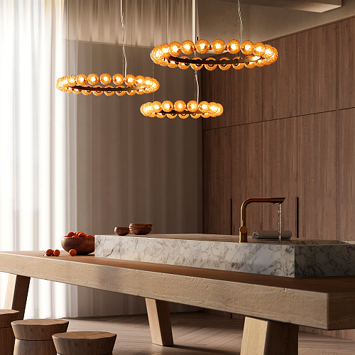 Подвесной светильник 32W 3000K MOD331PL-L32BS3K латунь Ambre Modern Maytoni