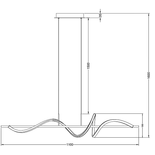 Подвесной светильник Arte Lamp Twisted 30W LED 3000К (теплый) A4587SP-30BK