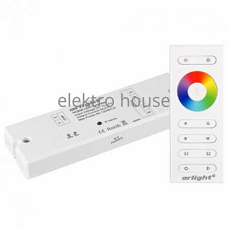 Контроллер-регулятор цвета RGBW с пультом ДУ Arlight SR-2839 SR-2839W White (12-24 В, 240-480 Вт, RGBW,ПДУ сенсор) 021096