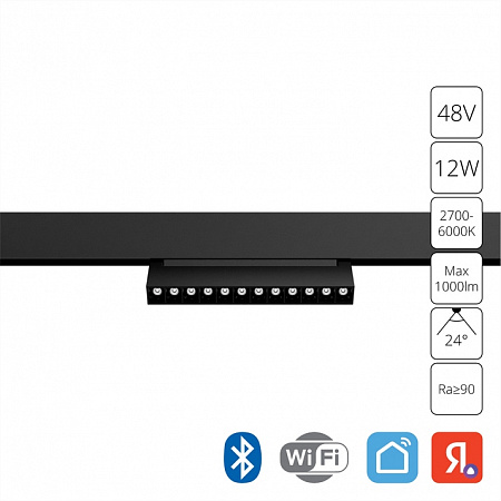 Магнитный трековый светильник Arte Lamp LINEA SMART A4696PL-1BK