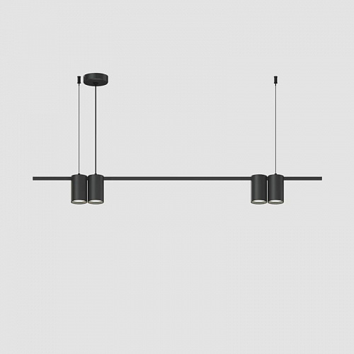 Подвесной светильник 4*GU10 DK4061-BK матовый чёрный Orbit Denkirs