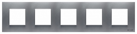 ABB Zenit Серебро Рамка 5-постовая, 2-модульная