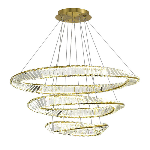 Светильник подвесной LED 97W 4000K SL6204.301.03 латунь/прозрачный Ritorto ST-Luce