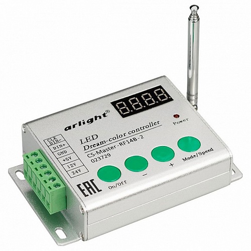 Контроллер-регулятор цвета RGBW с пультом ДУ Arlight CS-Mast CS-Master-RF14B-2 (5-24V, ПДУ 14кн) 023729