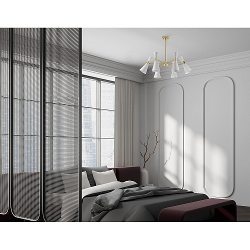 Люстра на составной штанге Lightstar Dumo 816066, диаметр 70 см, золото-белый
